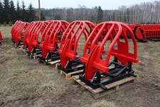 Round bale handler, grab