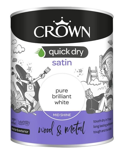 Crown quick dry satin paint - quick,