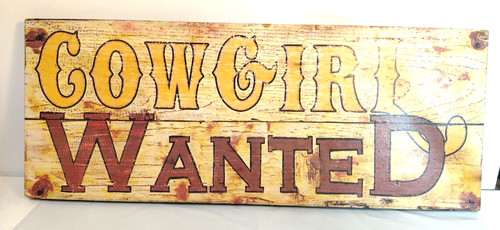 Cowgirl wanted wood - wanted, wall