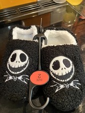 KIDS JACK SKELLINGTON SLIPPERS SIZE 2 NEW