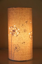 Beautiful Cream Linen Table/Bedside Light With A Choice Of 3 Different Designs