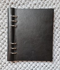 FiloFax Clipbook A5 Black Leather With 60 Pages Diary Planner Orgainser Office