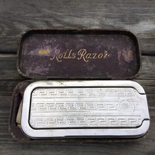 Old Vintage Boxed 1927 Rolls Razor In Leather Case