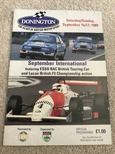 Donington BTCC Programme