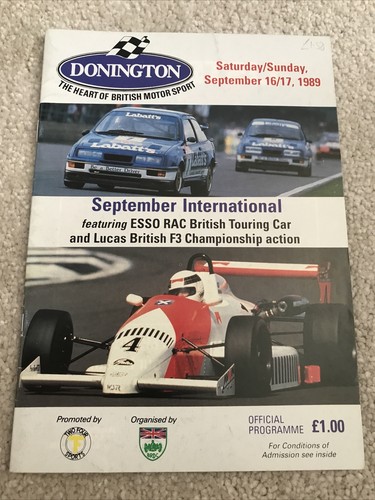 Donington btcc programme - donington,