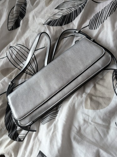 Topshop silver shoulder bag - silver,