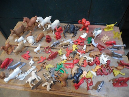 Big toy animal lot vintage - big,