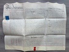 Kimberley Nottingham Vellum Indenture Land Deed 1879 Shaw to Shaw Wax Seals