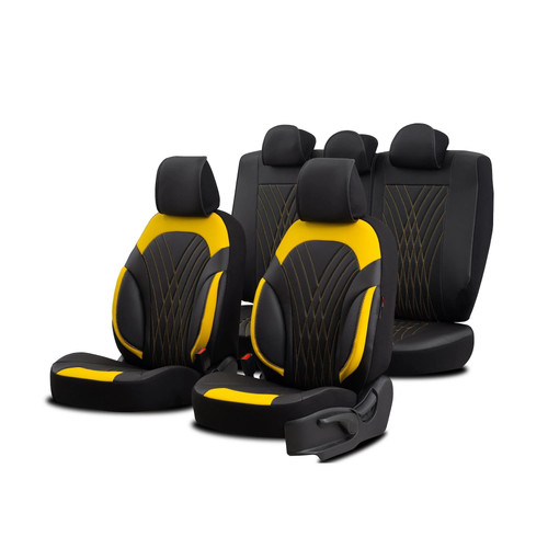 Eco leather seat covers black - seat,
