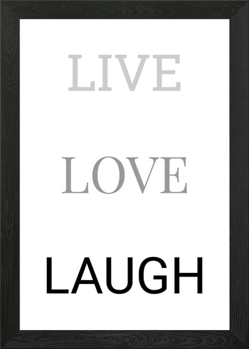 Life love laugh framed wall - life,