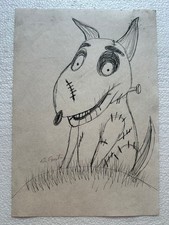 tim burton painting DRAWING on