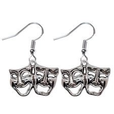 Comedy Tragedy Mask Earrings