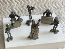 Vintage Pewter figurines Musician Jazz Band collection 6 piece
