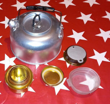 Aluminium Camping Camp Fire Kettle 1L by Hi Gear, with new methylated burner