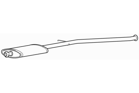 Centre exhaust middle silencer - centre,
