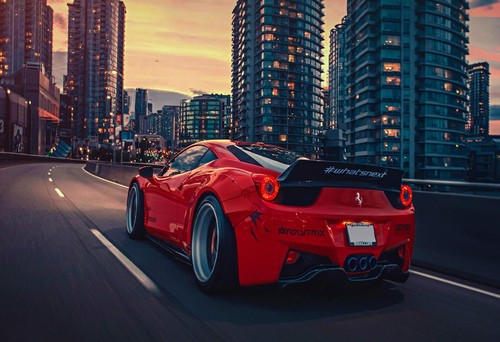 Red sport car 1000 pieces - red,