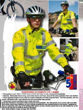NITON SION FLEXOTHANE HI-VISIBILITY 5 IN 1 JACKET Waterproof & Breathable Used 