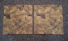 Dunelm Crane Old Gold Cushion Cover Pair Home Made 