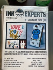 INk Experts Dye sublimation papers and various Sublinova Smart dye paints 