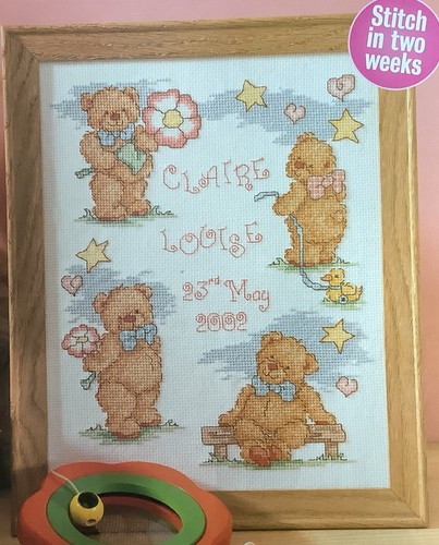 Cross stitch chart teddy - cross,