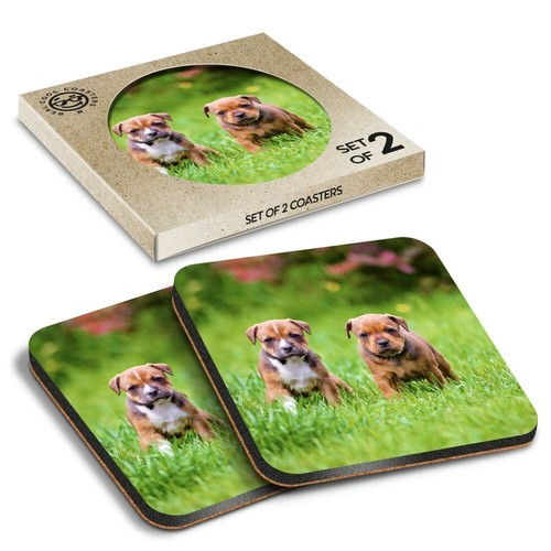 Boxed square coasters - boxed,
