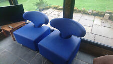Ella Armchair, Adrenalina Stunning Pair of Blue Designer Italian Chairs