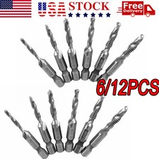 6/12PCS 1/4" Hex Shank SAE Tap