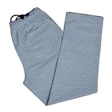 Gingham Check Chef Trousers Pant Black & White Side Pockets Elasticated Uniforms