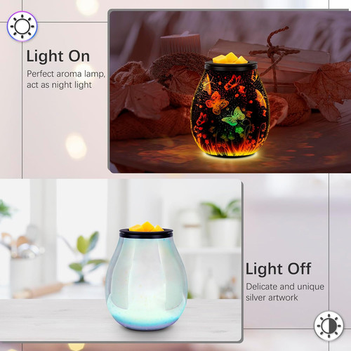Glass electric oil burner wax - burner,