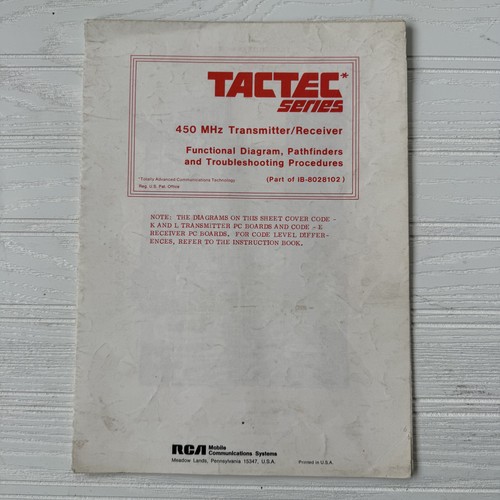 Rca tactec series 450 mhz - 450,