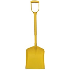 Yellow Shovel Spade for Snow Stable Garden Builders One Piece Plastic Shovel