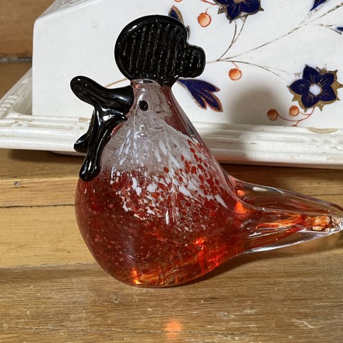 Art glass cockerel - glass,