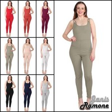 Womens Ribbed Jumpsuit Ladies