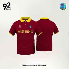 West Indies cricket ODI World Cup 2015 premium jersey polo shirt adult size