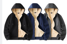 Mens Fleece Fur Bomber Hooded