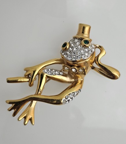 Vintage frog gold - gold, green