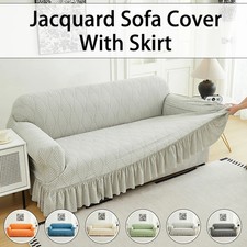 Jacquard Sofa Cover with Skirt