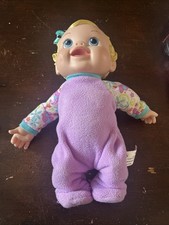 Baby Alive Bouncin Baby Doll Babbles Blonde Hair Blue Eyes Hasbro  Untested
