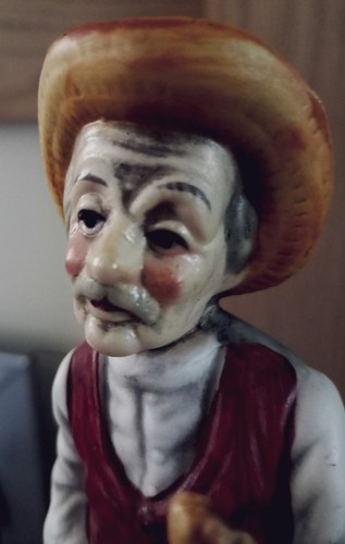Old scary haunted figurine - old,