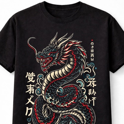 Japanese dragon kanji - japanese, mythical
