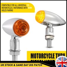 2X Chrome Motorcycle LED Turn