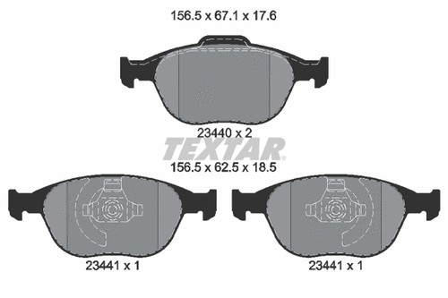 Front brake pad set - pad,