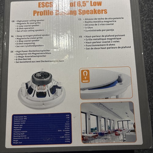 Escs6 ceiling speakers 5 - ceiling, 6.5"
