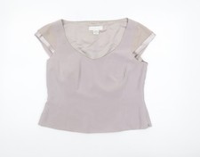 Coterie Women's Grey Top Size 16 Scoop Neck