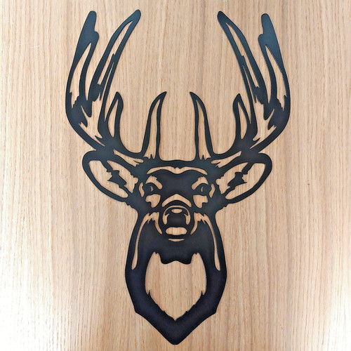 Steel stag head - head, wall