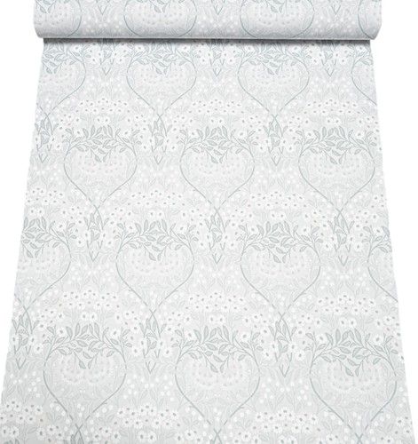 Grey floral wallpaper smooth - grey,