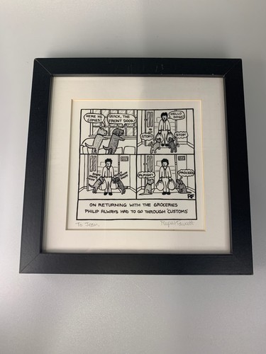 Framed signed returning - “on,