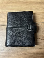 Filofax Mini Finchley Deluxe Black  Leather Organiser 9x12cm Closed VGC bx1