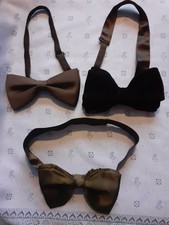 Vintage black bow ties - vintage,