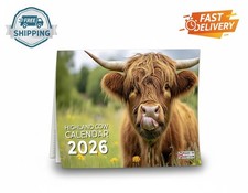 2026 Calendar, Highland Cow
